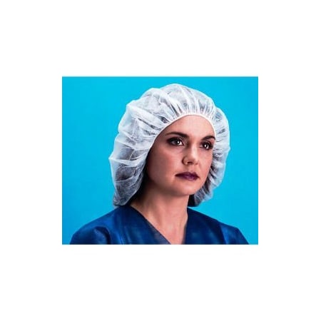 Keystone Safety Lightweight Polypropylene Bouffant Cap, 100% Latex Free, Yellow, 21", 100/Bag 110NWI-10-21-YELLOW-1BG